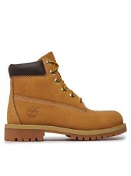 Timberland Trapery 6 In Premium Wp Boot 12909/TB0129097131 Brązowy. Brązowe buty zimowe chłopięce Timberland, bez wzorów, ze skóry, bez zapięcia. Za 609.99 zł.