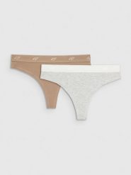 4F Bielizna stringi (2-pack) damskie - multikolor M. Stringi damskie 4f, m, bez wzorów. W wyprzedaży za 39.99 zł.