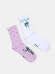 Skarpetki 2 pack Lilo & Stitch - wielobarwny. Skarpety damskie Sinsay, bez wzorów. Za 12.99 zł.