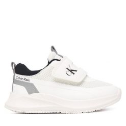 Sneakersy Calvin Klein. Białe trampki i tenisówki chłopięce Calvin Klein, bez wzorów, bez zapięcia. Za 379.99 zł.