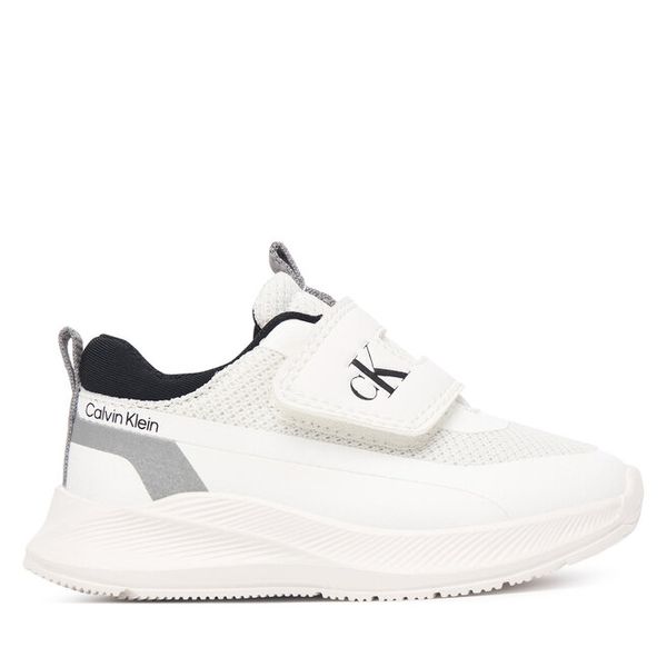 Sneakersy Calvin Klein. Białe trampki i tenisówki chłopięce Calvin Klein, bez wzorów, bez zapięcia. Za 379.99 zł.