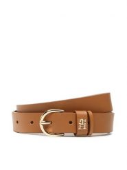 Tommy Hilfiger Pasek Damski Th Timeless 2.5 AW0AW14244 Brązowy. Brązowe paski damskie Tommy Hilfiger, bez wzorów, ze skóry. Za 179.99 zł.