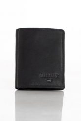 MUSTANG DENIMO HIGH WALLET MĘSKI SKÓRZANY PORTFEL POJEMNY NA KARTY PREMIUM. Czarne portfele męskie Mustang, bez wzorów, ze skóry. Za 129.99 zł.
