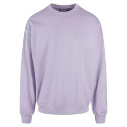 Męski Sweter Z Dekoltem Barwionym Pigmentem. Fioletowe swetry przez głowę męskie Urban Classics, m, bez wzorów, bez kołnierzyka. Za 154.99 zł.
