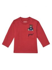 Guess Bluzka I4BI00 I3Z14 Czerwony Regular Fit. Czerwone t-shirty dla chłopców Guess, z aplikacjami, z bawełny, bez ramiączek. Za 59.50 zł.
