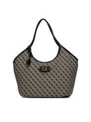 Guess Torebka Samantha HWJT23 13230 Beżowy. Brązowe torebki do ręki damskie Guess, z aplikacjami, z materiału, bez dodatków. Za 634.99 zł.