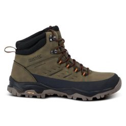 Buty męskie trekkingowe wysokie z membraną Blake Vibram. Zielone trekkingi męskie Regatta. W wyprzedaży za 449.99 zł.