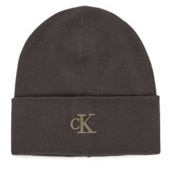 Czapka Calvin Klein. Szare czapki i kapelusze męskie Calvin Klein, na zimę, bez wzorów. Za 129.99 zł.