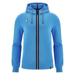 Bluza z kapturem z pełnym zamkiem błyskawicznym Macron Rhodos. Niebieskie bluzy męskie Macron, m, bez wzorów, z kapturem. Za 385.00 zł.