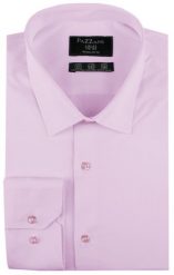 Jednokolorowa, Bawełniana Koszula o Prostym Kroju - Różowa. Czerwone koszule męskie Pazzani, bez wzorów, z bawełny, eleganckie, bez kołnierzyka, bez ramiączek. Za 169.00 zł.