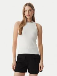 Morgan Sweter 261-MDIANE Biały Regular Fit. Białe swetry damskie Morgan, l, bez wzorów, z syntetyku, bez kołnierzyka, bez ramiączek, bez kaptura. Za 229.99 zł.