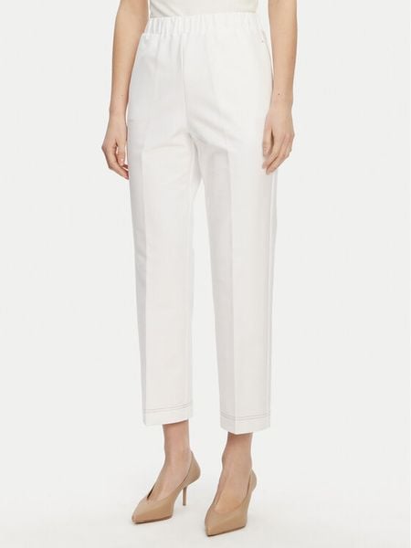 Max Mara Leisure Chinosy 2516781047650 Biały Regular Fit. Białe spodnie materiałowe damskie Max Mara Leisure, s, bez wzorów, z bawełny. Za 553.99 zł.
