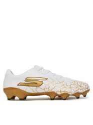 Skechers Buty do piłki nożnej Skechers Gold Fg- 252017/WBGD Biały. Białe buty sportowe męskie Skechers, ze skóry, bez zapięcia. Za 279.99 zł.