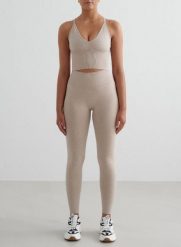 Damskie legginsy invisible scrunch, squat proof Shape Seamless beżowy melanż. Brązowe legginsy damskie Aim'n, s, bez wzorów, z dzianiny, z podwyższonym stanem, na fitness i siłownię. Za 177.60 zł.