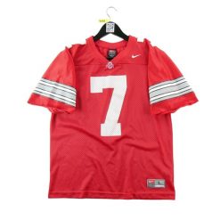 Second life - Nike koszulka męska NCAA Ohio State Buckeyes 7 - Stan dobry. Czerwone koszulki sportowe męskie Nike, m, bez wzorów, bez kołnierzyka, bez ramiączek, do piłki nożnej. Za 122.16 zł.