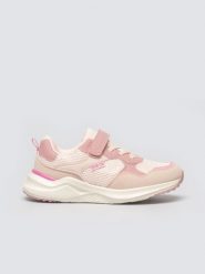 Sneakersy dziewczęce zapinane na rzep różowe TT374031 600. Czerwone buty sportowe dziewczęce Big Star, bez wzorów, z syntetyku, z okrągłym noskiem, bez zapięcia, trekkingowe. Za 139.99 zł.