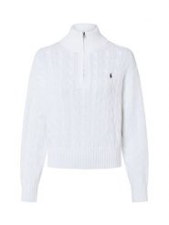 Polo Ralph Lauren Sweter z dzianiny Kobiety Bawełna biały, L. Białe swetry damskie Polo Ralph Lauren, l, bez wzorów, z bawełny, bez kołnierzyka, bez ramiączek, bez kaptura. Za 1,149.95 zł.