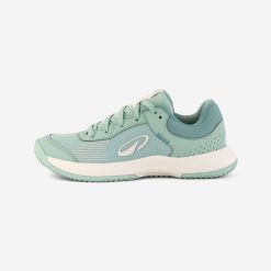 Buty do padla, tenisa i pickleballa damskie Kuikma Comfort Lite. Zielone obuwie sportowe damskie KUIKMA, bez wzorów, z materiału, na fitness i siłownię. Za 129.99 zł.