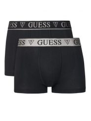 Guess Komplet bokserek U5BG65 KCD31 Czarny. Czarne bokserki męskie Guess, m, z aplikacjami, z bawełny. Za 179.99 zł.