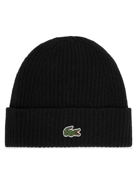 Lacoste Czapka RB9883 Czarny. Czarne czapki i kapelusze damskie Lacoste, na zimę, bez wzorów, z wełny. Za 269.99 zł.