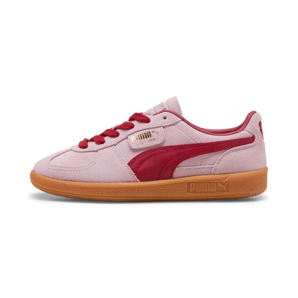 Buty Puma Palermo. Czerwone obuwie sportowe damskie Puma, bez wzorów, z poliesteru, do piłki nożnej. Za 232.53 zł.