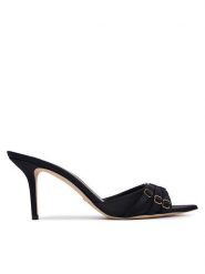 Elisabetta Franchi Sandały SA-93L-62E2-V500 Czarny. Czarne klapki damskie Elisabetta Franchi, bez wzorów, z materiału, bez obcasa, bez zapięcia. Za 2,509.00 zł.