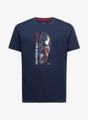 Koszulka bawełniana męska La Sportiva Solution T-Shirt. Niebieskie t-shirty męskie La Sportiva, m, bez wzorów, z bawełny, klasyczne, bez kołnierzyka. Za 178.19 zł.