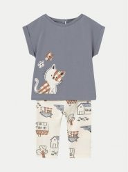 Mayoral Komplet t-shirt i legginsy 1738 Kolorowy Regular Fit. Legginsy dla dziewczynek Mayoral, bez wzorów, z bawełny. Za 79.99 zł.