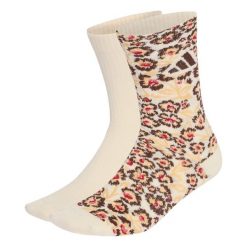SKARPETY ADIDAS FARM 2PP. Brązowe skarpety damskie Adidas, bez wzorów, z bawełny. Za 89.95 zł.