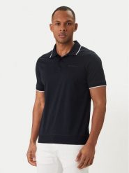 KARL LAGERFELD Polo 745080 562200 Granatowy Regular Fit. Niebieskie koszulki polo męskie KARL LAGERFELD, m, bez wzorów, z bawełny, bez ramiączek. Za 539.99 zł.