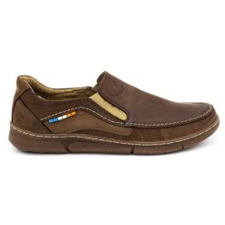 Olivier Buty męskie slip-on 283GT brązowe. Brązowe mokasyny męskie na jesień, z jeansu, biznesowe. Za 319.69 zł.