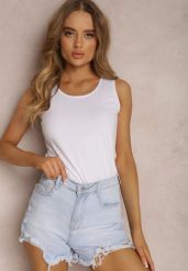 Biały Top Bawełniany Parthothea. Białe koszule damskie Renee, l, bez wzorów, z bawełny, klasyczne, bez kołnierzyka, bez ramiączek. Za 19.99 zł.