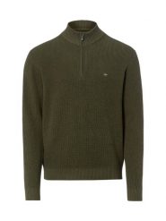 Fynch-Hatton sweter z dzianiny Mężczyźni Bawełna zielony, XL. Zielone swetry przez głowę męskie Fynch-Hatton, m, bez wzorów, z bawełny, bez kołnierzyka. Za 279.95 zł.