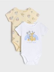 Body 2 pack Mickey Mouse - biały. Białe body niemowlęce Sinsay, bez wzorów, bez ramiączek. W wyprzedaży za 14.99 zł.