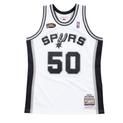 Koszulka Nba San Antonio Spurs David Robinson. Białe koszulki sportowe męskie Mitchell & Ness, bez wzorów, bez kołnierzyka, bez ramiączek, do koszykówki. Za 955.50 zł.