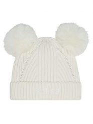 Guess Czapka J3BZ04 Z2QP0 Écru. Czapki dla dzieci Guess, na zimę, z aplikacjami, z materiału. Za 89.99 zł.