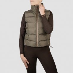Horka Bodywarmer Daphne - Espresso. Brązowe kurtki damskie Horka, bez wzorów, z puchu, bez kaptura. Za 345.50 zł.