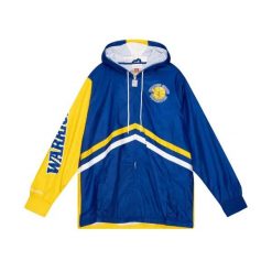 Kurtka wiatrówka z pełnym zamkiem Portland Trail Blazers NBA Undeniable. Niebieskie kurtki męskie Mitchell & Ness, l, bez wzorów, z materiału, na fitness i siłownię. Za 492.50 zł.