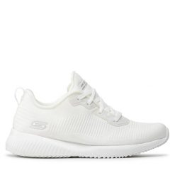 Buty sportowe damskie Skechers Bobs Squad-Tough Talk. Białe obuwie sportowe damskie Skechers, bez wzorów, trekkingowe, Skechers Sport. Za 177.48 zł.
