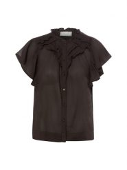 Neo Noir bluzka Kobiety Bawełna (100%) brązowy, 40. Brązowe bluzki damskie Neo Noir, bez wzorów, z bawełny, bez kołnierzyka, bez ramiączek. Za 229.95 zł.