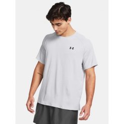 Koszulka T-Shirt Męski Treningowy Under Armour Szybkoschnący Biały. Białe t-shirty męskie Under Armour, m, bez wzorów, sportowe, bez kołnierzyka. W wyprzedaży za 95.37 zł.