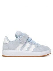 Adidas Sneakersy Grand Court 00S KI6485 Błękitny. Niebieskie buty sportowe dziewczęce Adidas, bez wzorów, ze skóry, bez zapięcia. Za 199.99 zł.