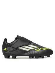 Adidas Buty do piłki nożnej F50 Club Hook-and-Loop Firm/Multi-Ground Boots Kids JI0037 Czarny. Czarne buty sportowe chłopięce Adidas, bez wzorów, ze skóry, bez zapięcia, do piłki nożnej. Za 179.99 zł.