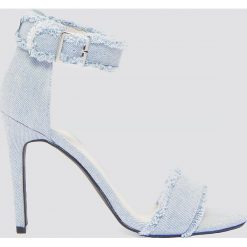 Linn Ahlborg x NA-KD Sandały na obcasie z dżinsu - Blue. Niebieskie sandały damskie Linn Ahlborg x NA-KD, z denimu. Za 181.95 zł.