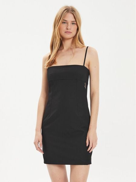 Hugo Sukienka codzienna Kumala 50510442 Czarny Regular Fit. Czarne sukienki damskie Hugo, na co dzień, bez wzorów, z syntetyku, bez kołnierzyka, bez ramiączek, proste. Za 619.99 zł.