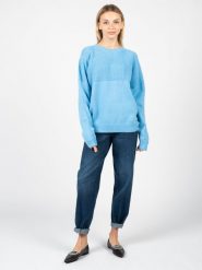 Silvian Heach Sweter "Cinnamon" | PGA22097 | Kobieta | Błękitny. Niebieskie swetry damskie Silvian Heach, m, bez wzorów, z dzianiny, bez kołnierzyka, bez ramiączek, bez kaptura. W wyprzedaży za 189.00 zł.