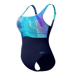 Damski kostium kąpielowy 1-częściowy Speedo Contour Eclipse. Niebieskie kostiumy jednoczęściowe damskie Speedo, xl, bez wzorów, z materiału, eleganckie, moda ciążowa, do pływania. Za 322.00 zł.