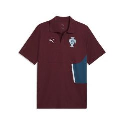 Męska koszulka polo Portugalii PUMATECH PUMA. Czerwone koszulki polo męskie Puma, m, bez wzorów, sportowe, bez ramiączek. Za 219.00 zł.