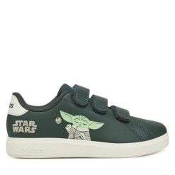 Sneakersy adidas. Zielone trampki i tenisówki chłopięce Adidas, bez wzorów, retro, bez zapięcia. Za 159.99 zł.