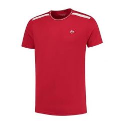 Koszulka sportowa męska Dunlop Club Crew Tee. Czerwone koszulki sportowe męskie Dunlop, m, bez wzorów, bez kołnierzyka, bez ramiączek, tenisowe. Za 139.99 zł.